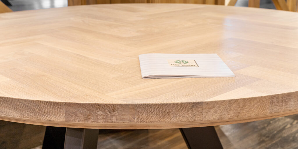 runde bordplader af hårdt træ