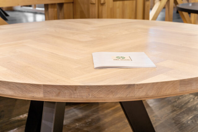 runde bordplader af hårdt træ