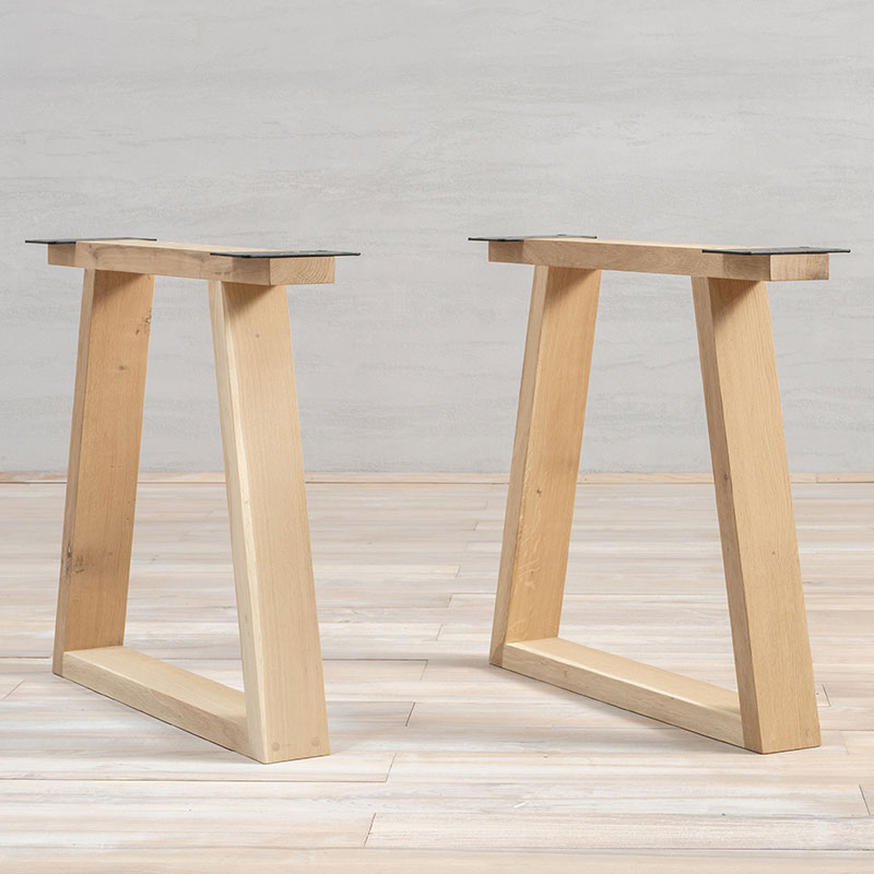 Wooden Table Legs Oak Trapez