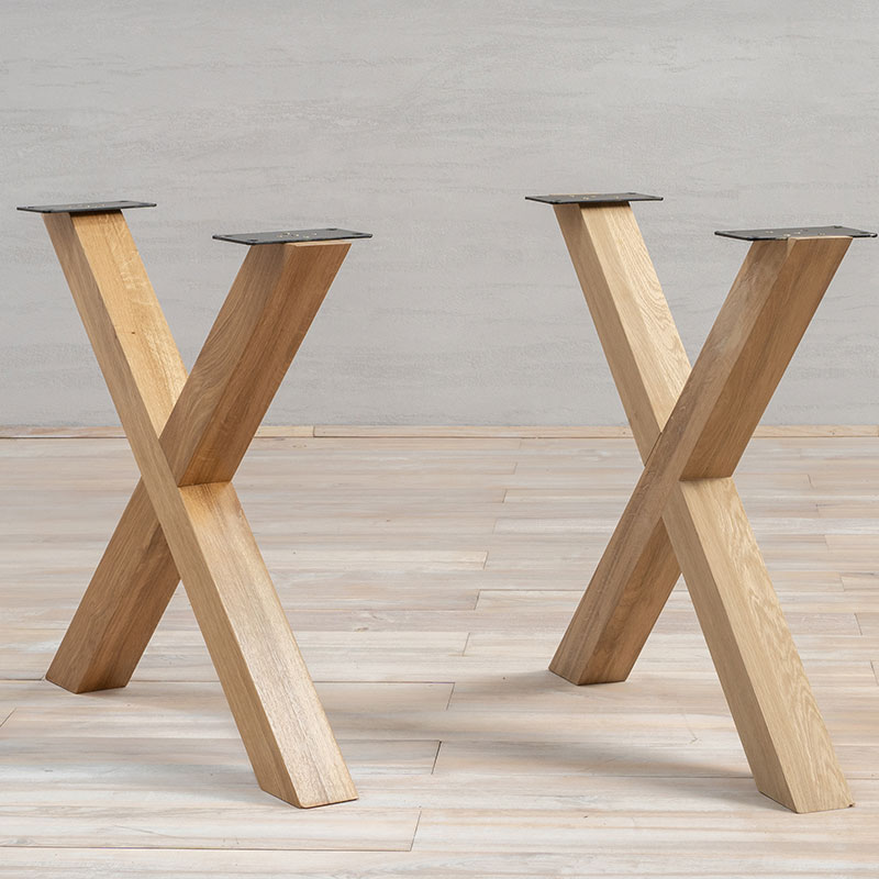 Wooden Table Legs Oak X Shape
